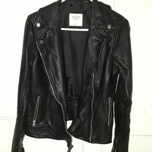 Moto Black vegan leather